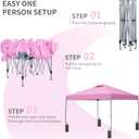 GDY 10x10 Pop Up Canopy Tent, Outdoor Canopy, Patio Tent,Commercial Instant Gazebos, Portable Shelter Canopies, for Patio/Outdoor/Wedding Parties and Events, (Pink)