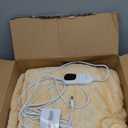 greenoak Heated Blanket Electric Throw 50"X60", Heating Blankets with 10 Heat Levels 8 Hours Auto-Off, Soft Flannel Sherpa Fluffy House Warming Gifts for Grandma Seniors Mom,Cream Yellow