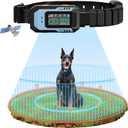 GPS Wireless Dog Fence System - Multifunctional Electric Fence for Large Dogs, Radius Range 100-9999ft, Training Collar with 8 Correction Modes, Perimeter Dog Collar for Large Yard/Outdoor Use Only (Blue)