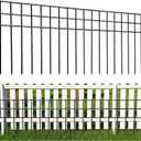 32x10-inch No Dig Animal Barrier Fence, 10 Pack Black Dig Protective Fence with 1.5 inch Spike spacing, Dog/Rabbit/Groundhog Underground Defence, for Outdoor Garden Patio