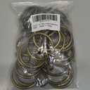 Antique Brass Curtain Rings with Eyelets for Up to 1.2-inch Curtain Rods (Set of 30 PCS Curtain Rings)