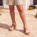 DREAM PAIRS Women's Open Toe Buckle Ankle Strap Platform Wedge Sandals for Women Summer Dressy Shoes