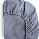 mushie Extra Soft Muslin Fitted Crib Sheet | 192 Thread Count | 28"x 52" (Tradewinds)