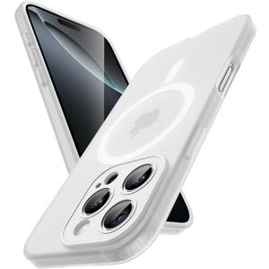 JETech Matte Case for iPhone 16 Pro Max 6.9-Inch Compatible with MagSafe, Non-Yellowing and Anti-Fingerprint, Shockproof Translucent Frosted TPU Soft Phone Cover (Frosted Clear)