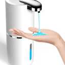 ZTJ Automatic Liquid Soap Dispenser, Electric/Touchless Soap Dispenser with Waterproof Pump for Bathroom/Kitchen, 4-Levels Adjustable USB-C Rechargeable, 13.5oz/400ml Capacity, Liquid Style, White