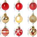 50 Pcs Christmas Ball Ornaments 1.57"/4 cm Christmas Balls Decor Set Hanging Tree Decorations for Christmas Wedding Party
