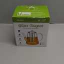 1500ml Glass Teapot, Large Tea Pot with Infuser for Loose Tea and Blooming Tea, Stovetop Safe Tea Kettle, Hand Crafted Borosilicate Glass Tea Maker with Scale Line, Tea Gift Set for Tea Lovers