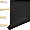 Hubulk Dog Feeding Mat,100% Waterproof Food Grade Silicone Pet Food and Water Bowl Placemat,Dishwasher, High Raised Edge to Prevent Spills,Nonslip Tray to Stop Messes on Floor (24"x16"x0.5", Black)