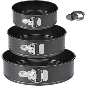 Springform Pan, 3PCS 7,8,9 Inch Cheesecake Pans with Removable Bottom, Non-stick Spring Form Pan for Cheesecake