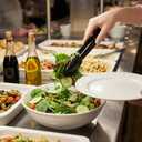 30pcs Disposable Plastic Serving Utensils Set 8.6'' Disposable Black Plastic Serving Spoons Forks Tongs Heavy Duty Black Large Party Utensils Supplies for Buffet Restaurant Dinner Wedding Salad Noodle