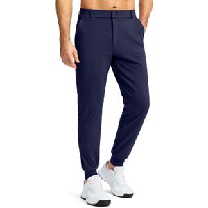 G Gradual Men's Stretch Golf Joggers with 3 Pockets Slim Fit Sweatpants Work Dress Casual Pants for Men with Belt Loops (Blue, XL)