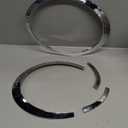 HECASA Pair Headlight Bezel Headlamp Trim Ring Compatible with 2007-2015 Mini Cooper R55 R56 R57 R58 R59 S Clubman Hatchback Convertible Coupe Roadster Front Headlamp Door Silvery Left&Right Side