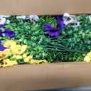 18 Pcs Artificial Flowers for Outdoors, UV Resistant Faux Silk Pansy Flowers, Spring Summer Fake Flowers Plants for Front Porch Yard Patio Planter Garden Home Decor (Purple, Yellow, White)