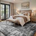 8x10 Ft Extra Large Shag Rugs for Living Room, Tie Dyed Ultra Soft Fluffy Furry Area Rugs for Bedroom Indoor Floor, Aesthetic Carpet for Kids Home Decor (Grey)