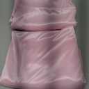 Semi Sheer Curtains Rod Pocket Light Filtering Faux Silk Texture W52 X L95 (MR2) (1, Baby Pink)