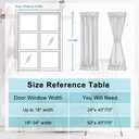 Hiasan French Door Curtains Privacy, Rod Pocket Semi Sheer Front Curtain for Door Window, 1 Panel (White, W 24 inch x L 40 inch)