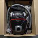 OVENTE Canister Upright Vacuum Cleaner with 1400W Powerful Suction, Telescoping Wand and Automatic Cord Rewind, Lightweight Cleaning Machine for Hard Floors and Carpets, Black ST1600B + ACPST16041