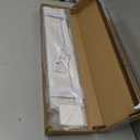 Cordless Vinyl Mini L Blinds 22" W x 64" H, 1" Slat White Horizontal Windows L Blind for Door, Shades, Camper, Light Filtering, Interiors, Arrive 1/2 Inch Narrower Indoor