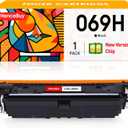 1 Black ,with CHIP 069H 069 Black Toner Cartridge Compatible Replacement for Canon 069 High Capacity Works for Canon Color ImageCLASS MF750C MF753Cdw LBP674Cdw MF751Cdw LBP674C Printer
