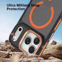 AIGOMARA Magnetic for iPhone 17 Pro Case, [Compatible with Magsafe] [Military-Grade Protection] Slim Shockproof Translucent Matte Protective Case for iPhone 17 Pro 6.3 Inch, Orange