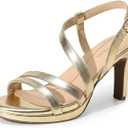 DREAM PAIRS Women's Platform Strappy Heels High Heeled Sandals Open Toe Comfortable Dressy Shoes with Adjustable Ankle Strap 8.5