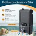 Hygger Turtle Tank Filter for 5-55gallon Low Water Level Filter with Multifunction Filtration Drainage Adjustable Aquarium Power Filter for Frog Newt Amphibious Reptiles