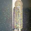 16.7" Chandelier Wind Chimes Crystal Suncatcher Window Hanging Sun Catchers AB Color Crystal Prism Rainbow Maker Pendant Ornament for Christmas Tree