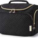 BAGSMART Travel Toiletry Bag for Women, Cosmetic Bag Makeup Bag Organizer with Handle, Travel Bag for Toiletries, Travel Accessories, Full Sized Container