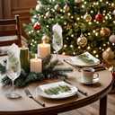 WRAPAHOLIC 50Pcs Christmas Paper Napkins - Winter Watercolor Pine Forest Elk 3-Ply Disposable Luncheon Napkin for Christmas Party Supplies Tableware, Xmas Holiday - 6. 5 x 6.5 In