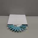 Honiway Beach Wall Decor Mirror 12 inch Wood Coastal Wall Decor Sunburst Boho Home Decor Room Decor for Bedroom Living Room Bathroom Cyan