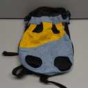 Lightweight Pet Backpack Carrier for Small Dogs & Cats - Easy-Fit Adjustable Straps, Basic Legs-Out Design, Durable for Daily Use (Fits Pets Under 15lb) (Yellow-Blue Color-Blocked, Large) (Large(8.8lb-11lb))