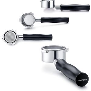 Normcore 54mm Bottomless Portafilter, Naked Portafilter Fits Breville Sage Barista Express Machines, 18g Filter Basket Included (Black)