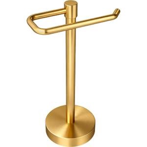 YUMORE Hand Towel Holder Stand Countertop Towel Rack Free Standing Towel Bar Hanger for Bathroom Kitchen (Pro, Gold)