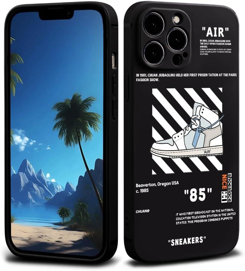 Cool Basketball Sports Sneaker Phone Case for iPhone 16 Pro Max Case for Boys Men Shockproof Street Designer Aesthetic Compatible with iPhone 16 Promax (White)