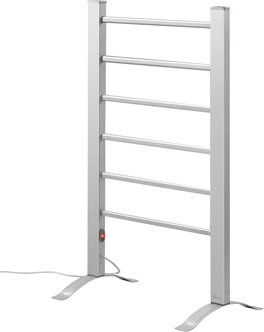 Pursonic TW300 6-Bar Freestanding or Wall Mountable Towel Warmer,Silver