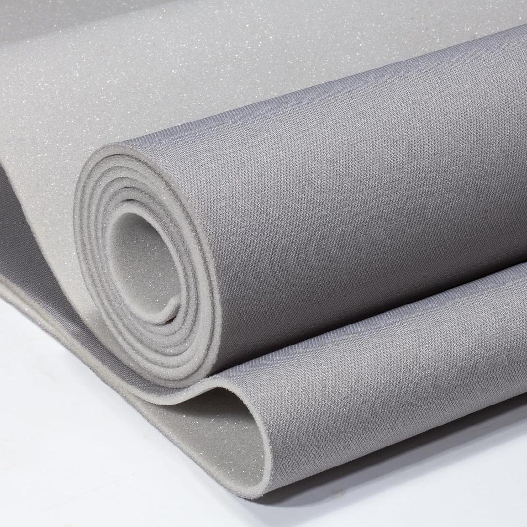 Hiksuky Auto Headliner Fabric 58" L 60" W Stylish Mesh with Foam Backing - Tube Packaging - Gray Interior Replacement Material for Car/Truck/SUV/RV Roof - Home Repair/DIY Headliner Material