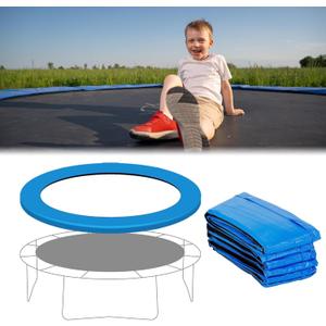 15 ft Trampoline Replacement Mat, Durable Trampoline Safety Replacement Pad, Waterproof Trampoline Spring Cover, Round Without Hole for Pole, Trampoline Accessories Make Trampoline Look New