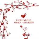 Valentines Glitter Garland 4.5 ft Red Heart Berry Garland for Mantel Valentines Decorations for Spring Wedding Fireplace Table Centerpiece Party Decor