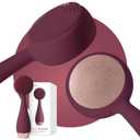 Clean Pro - Electric Facial Cleansing Brush, Smart Facial Device with Silicone Brush & Heated Anti-Aging Aluminum, Gemstone, Precious Metal Massager