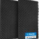 1 Pcs Sound Proof Foam Panels |48"24"2" Quick-Recovery Soundproof Wall Panels | High Density Sound Dampening Panels for Home Studio,(Black)