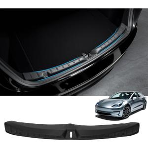 LOCOPOW Rear Bumper Guard Protector for 2024 2025 Tesla Model 3 Highland TPE Trunk Bumper Sill Cover Model 3 Highland Interior Accessories
