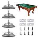 4pcs Pool Table Leg Levelers, 5-Inch Billiard Table Leg Leveling Risers, Adjustable Height, Heavy-Duty Table Leveling Feet for Pool Tables, Ping-Pong Tables, Soccer Tables