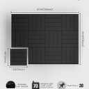Bumusty Large Cork Board Alternative-48 x 36" Felt Bulletin Board Tiles, with 30 Pushpins, 70 Adhesive Tabs, Bold-Stripe 12-Pack, Cork Boards for Office Push Pin Board Felt Board-Black