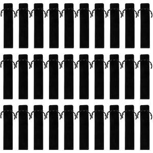 SUMERSHA 100pcs Velvet Pen Pouch Drawstring Pen Bag Single Pen Sleeve Holder for Office Business Gift