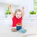 Snack Cup Container with Lid,Oats Containers,570ml+160ml Yogurt and Fruit Holder Cereal Container,Reusable Travel Cereal Bowl and Milk Container