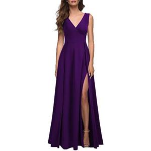 MUSHARE Women's V Neck Sleeveless Split Formal Dress Cocktail Party Prom Long Dresses, XL MUSHARE Women's V Neck Sleeveless Split Formal Dress Cocktail Party Prom Long Dresses, XL
