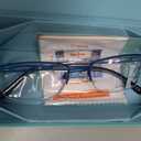 LianSan Metal Zero Top Progressive Multifocus Reading Glasses - for Women Half-Rim Blue Light Blocking Readers Clear Top Blue 2.00