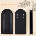 2 Pcs Wooden Wall Vase Set for Decor with 10pcs Artificial Eucalyptus Plants-Boho Hanging Planter Modern Farmhouse Wall Decor Black Wall Art for Bathroom Living Room Dining Room Bedroom Kitchen
