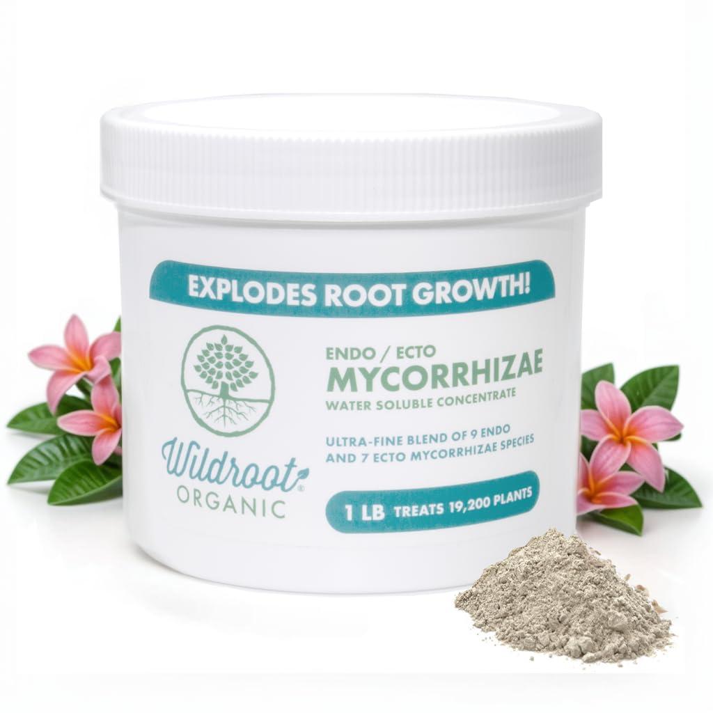 Mycorrhizae 16 Species Inoculant (1 lb) Improves Drought Tolerance + Saves Precious Water + Fertilizer, Root Stimulator  Explodes Root Growth [1 lb Treats 19,200 (4 inch) Plants]
