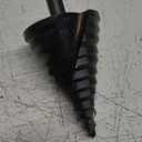 12 Sizes Step Drill Bit, 1/4 to 2-3/8 inch Black High Speed Steel Drill Cone Bits for Sheet Metal Hole Drilling Cutting, Sprial Unibit Extra Large 2-3/8 inch